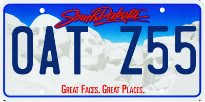 SD license plate 0ATZ55