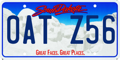 SD license plate 0ATZ56