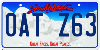 SD license plate 0ATZ63