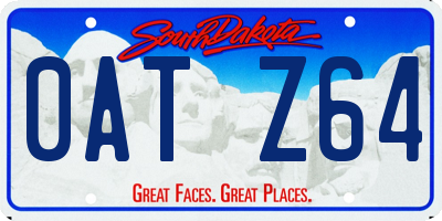 SD license plate 0ATZ64