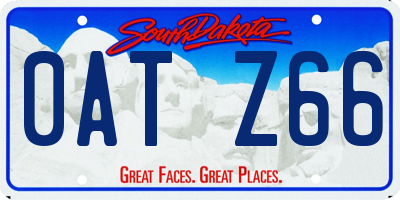 SD license plate 0ATZ66