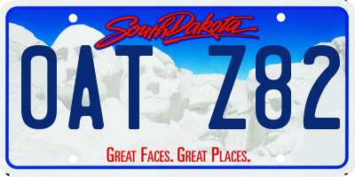 SD license plate 0ATZ82