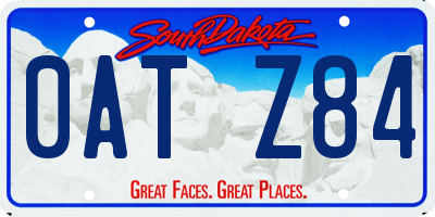 SD license plate 0ATZ84