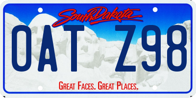 SD license plate 0ATZ98