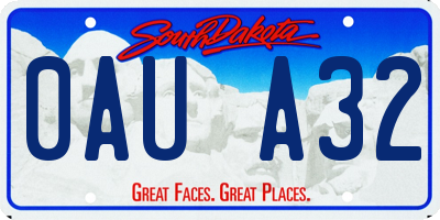 SD license plate 0AUA32