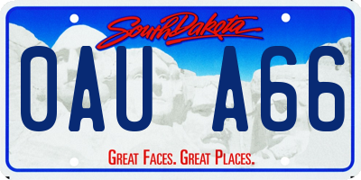 SD license plate 0AUA66