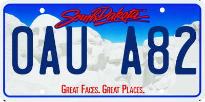 SD license plate 0AUA82