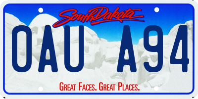 SD license plate 0AUA94