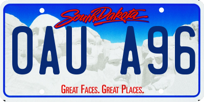 SD license plate 0AUA96