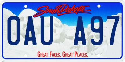 SD license plate 0AUA97