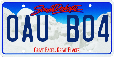 SD license plate 0AUB04