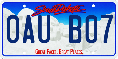 SD license plate 0AUB07