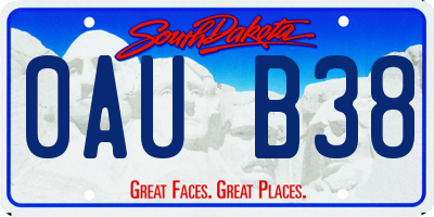 SD license plate 0AUB38