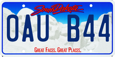 SD license plate 0AUB44