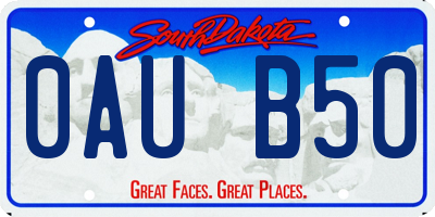 SD license plate 0AUB50