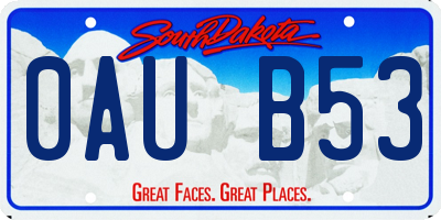 SD license plate 0AUB53