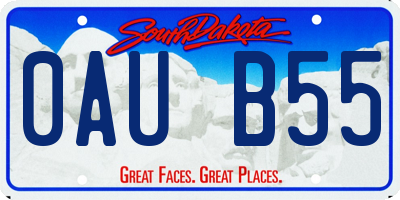 SD license plate 0AUB55