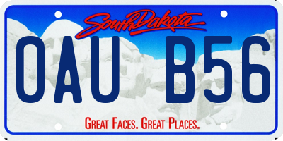 SD license plate 0AUB56