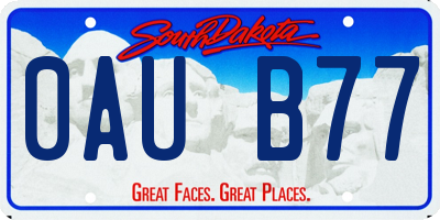 SD license plate 0AUB77