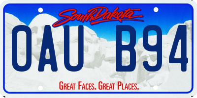 SD license plate 0AUB94