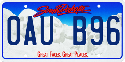 SD license plate 0AUB96