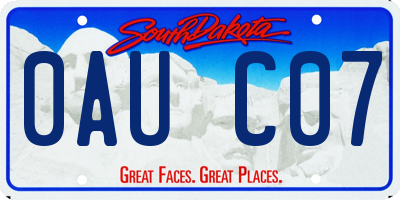 SD license plate 0AUC07