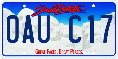 SD license plate 0AUC17
