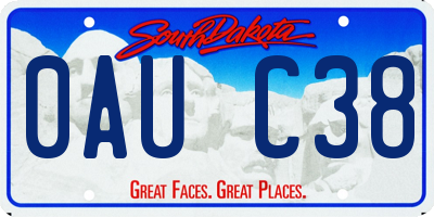 SD license plate 0AUC38