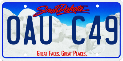 SD license plate 0AUC49