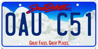 SD license plate 0AUC51