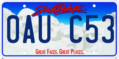 SD license plate 0AUC53