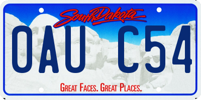 SD license plate 0AUC54