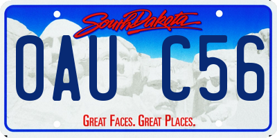 SD license plate 0AUC56