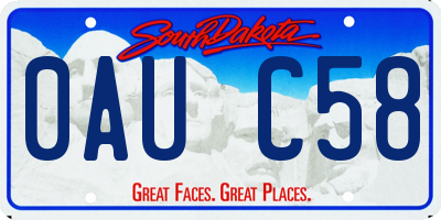 SD license plate 0AUC58