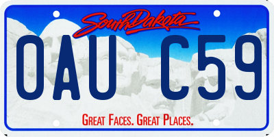 SD license plate 0AUC59