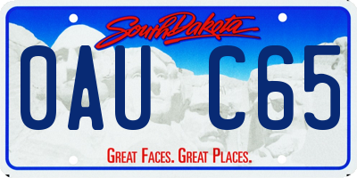 SD license plate 0AUC65