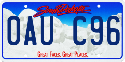 SD license plate 0AUC96