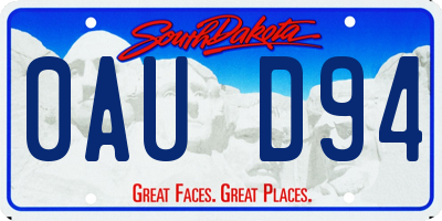 SD license plate 0AUD94