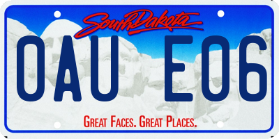 SD license plate 0AUE06