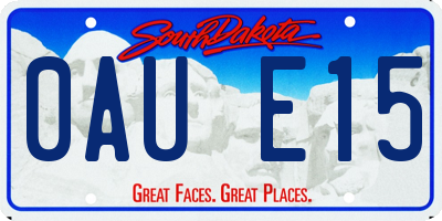 SD license plate 0AUE15