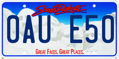 SD license plate 0AUE50
