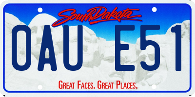 SD license plate 0AUE51