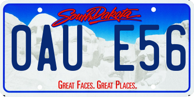 SD license plate 0AUE56