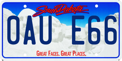 SD license plate 0AUE66