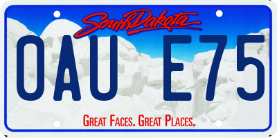 SD license plate 0AUE75