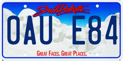 SD license plate 0AUE84