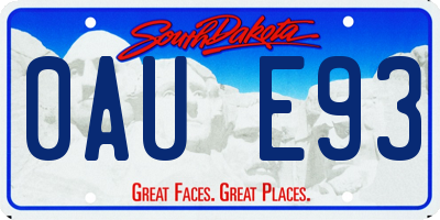 SD license plate 0AUE93
