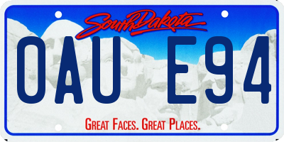 SD license plate 0AUE94