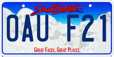 SD license plate 0AUF21