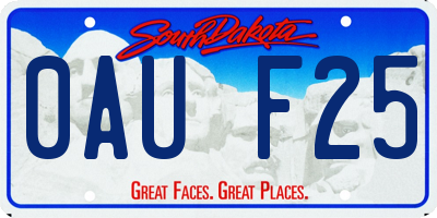 SD license plate 0AUF25